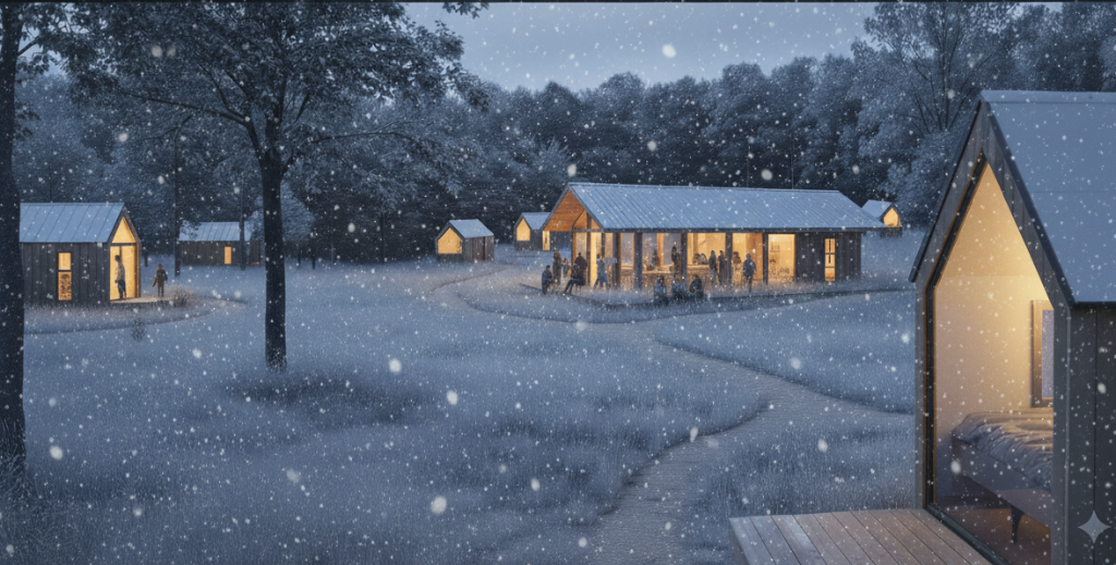 Community Bereich im Winter