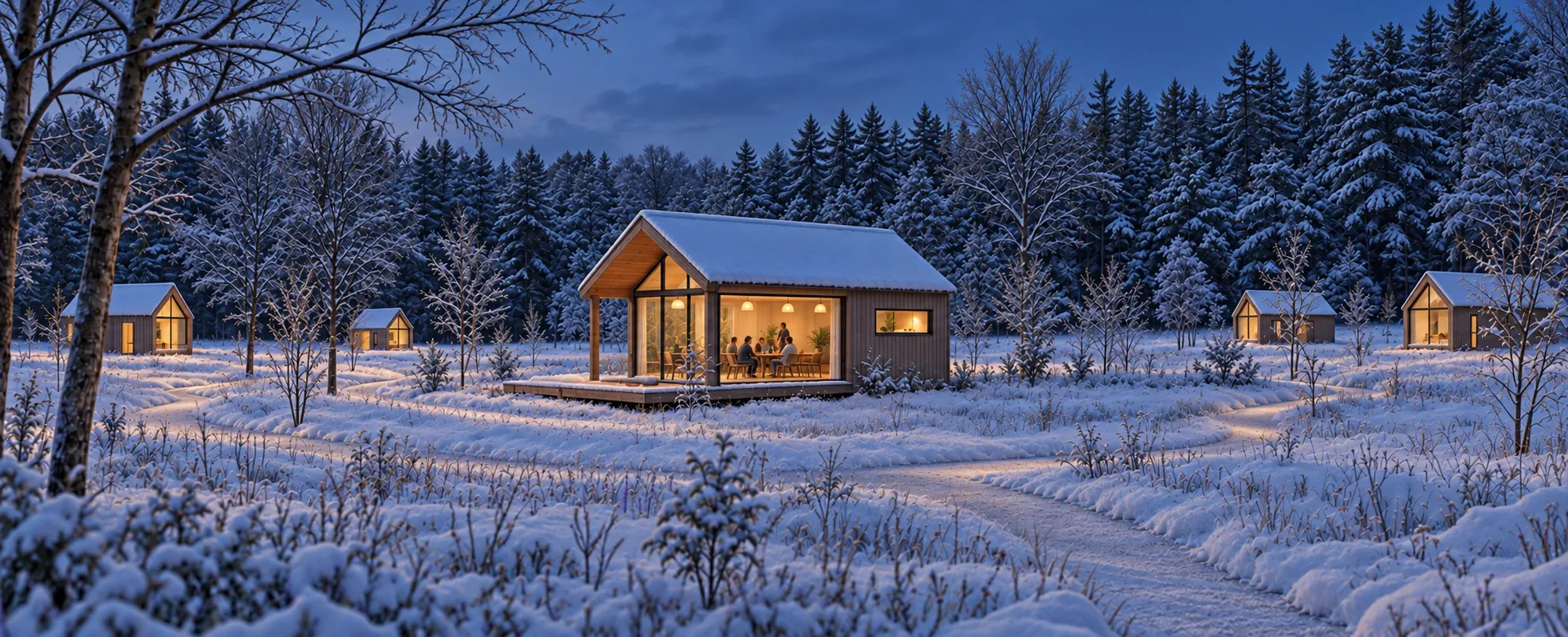 Community Bereich im Winter
